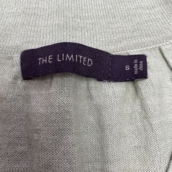 The Limited Merino Wool Blend Sweater Womens S Sage Green V Neck Lightweight - Picture 3 of 9